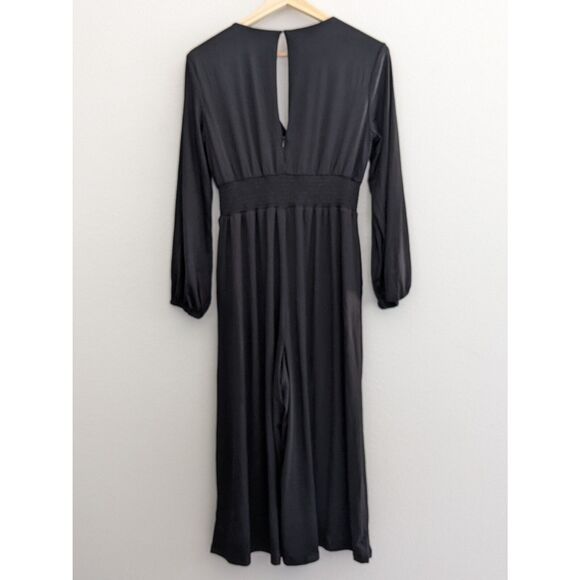 NWT Anthropologie Hutch Wide Leg V-Neck Black Jumpsuit Size Medium Retail $170 - Picture 3 of 8